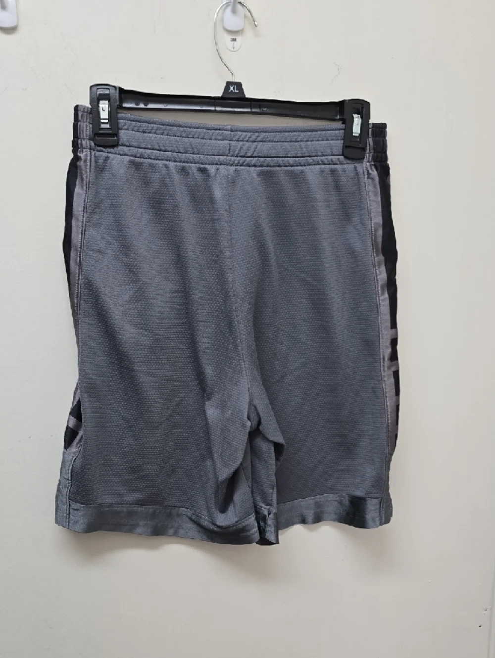 Nike Gray Mesh Basketball Shorts with Black Swoosh - Boys Size XL